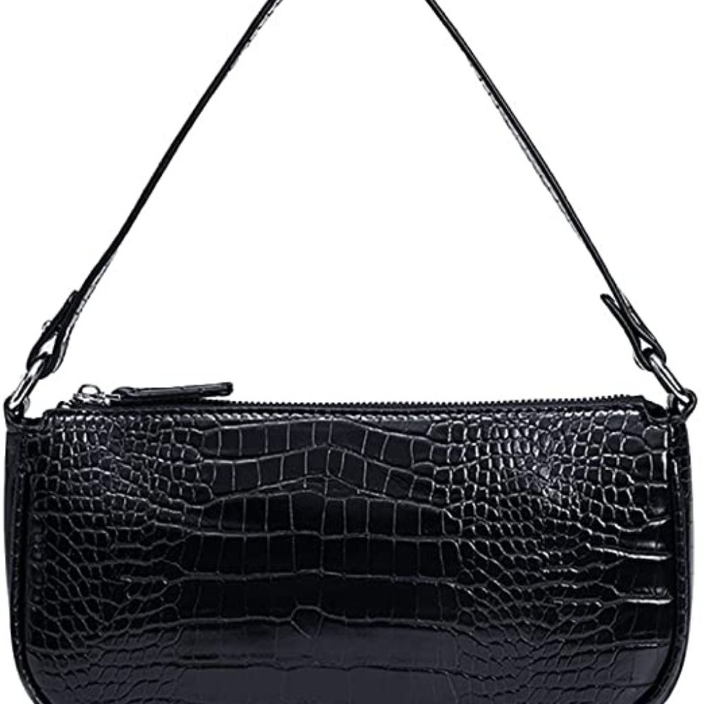 Apperloth Small Shoulder Bag with Zipper Closure Retro Classic Clutch Croc Tote